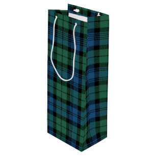 Bolsa Para Vino Navidades Tartan Clan Campbell Green Blue Plaid