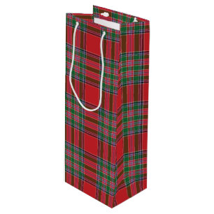 Bolsa Para Vino Navidades Tartan Clan MacBean Plaid Check