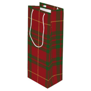Bolsa Para Vino Navidades Tartan Clan MacTavish Red Check