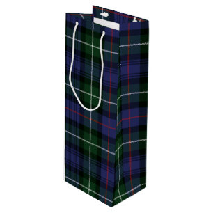 Bolsa Para Vino Navidades Tartan Green Purple Plaid