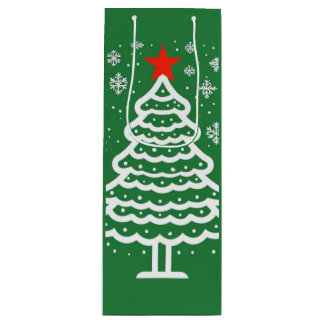 Bolsa Para Vino Navidades verdes y rojos