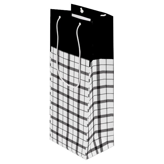 Bolsa Para Vino Negro, blanco, revestido, elegante, Moda, moderno, (Angulo Anverso)