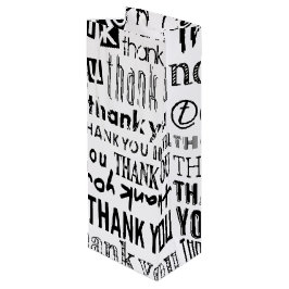 Bolsa Para Vino Negro y blanco GRACIAS bolso del regalo de la