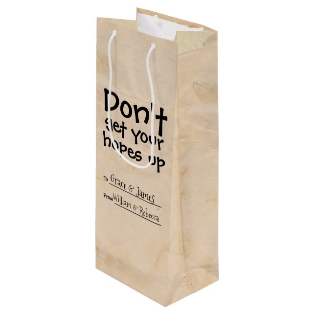 Bolsa Para Vino No te ilusiones Humor (Angulo Anverso)