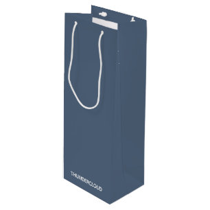 Bolsa Para Vino Nombre de color azul-gris de la nube negra