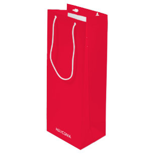 Bolsa Para Vino Nombre de color rojo de Heliconia