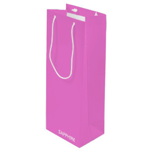 Bolsa Para Vino Nombre de color rosa de zafiro