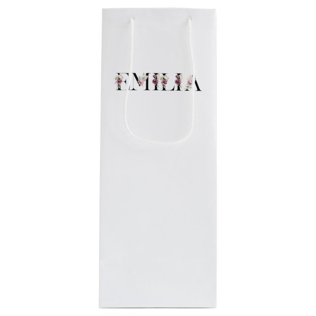 Bolsa Para Vino Nombre Emilia (Anverso)