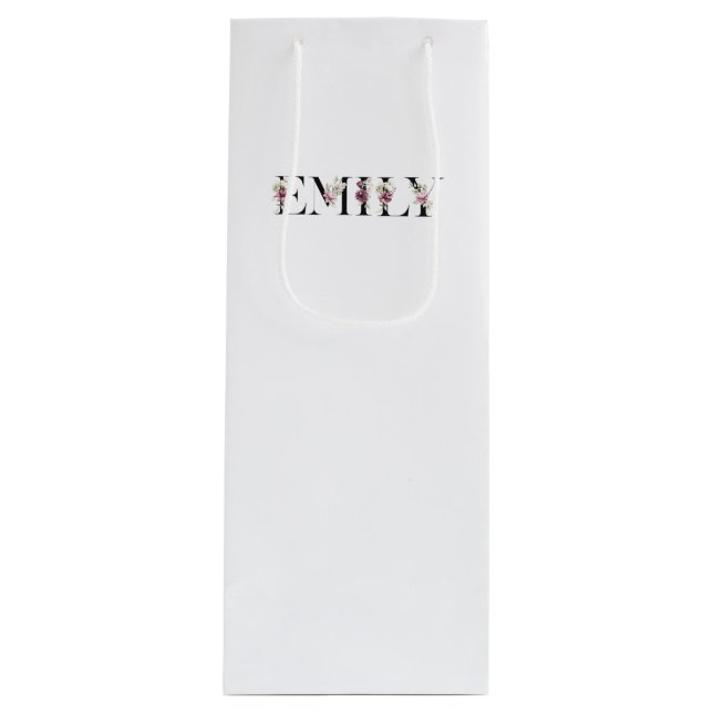 Bolsa Para Vino Nombre Emily (Anverso)