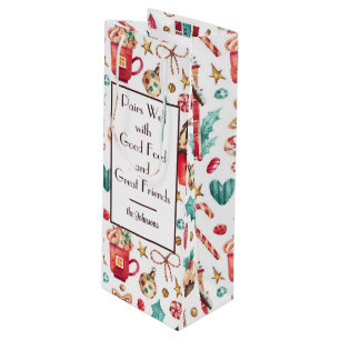 Bolsa Para Vino Nombre en el feriado de dulces suaves