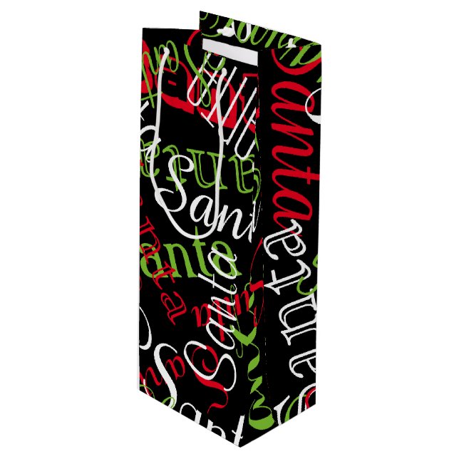 Bolsa Para Vino Nombres de Personalizable (Angulo Anverso)