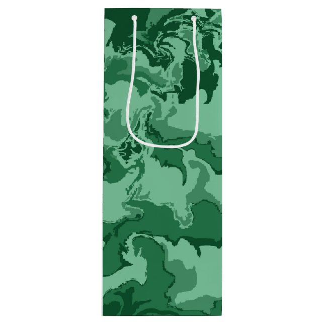 Bolsa Para Vino Ondas verdes (Anverso)