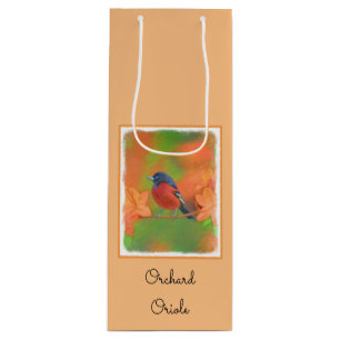 Bolsa Para Vino Orchard Oriole Songbird Pintura original de aves
