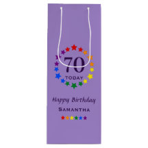 Orgullo púrpura LGBTQ 70 hoy o cualquier cumpleaño