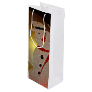 Bolsa Para Vino Ornamento de Snowman espumoso