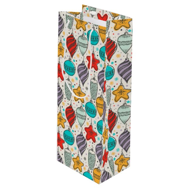 Bolsa Para Vino Ornamentos de árbol de navidad de vacaciones vinta (Angulo Anverso)