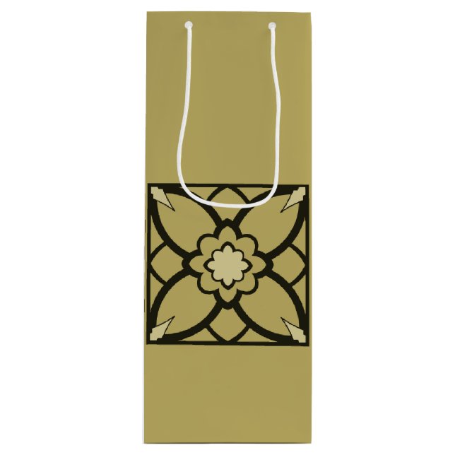 Bolsa Para Vino Oro negro 'N' (Anverso)
