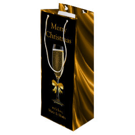 Bolsa Para Vino Oro y vidrio negro de Champán