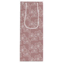 Bolsa Para Vino Orquídea lineal | Polvo floral botánico rosa