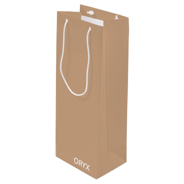 Bolsa Para Vino Oryx color beige marrón (Angulo Anverso)