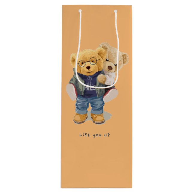 Bolsa Para Vino Oso de Teddy (Anverso)