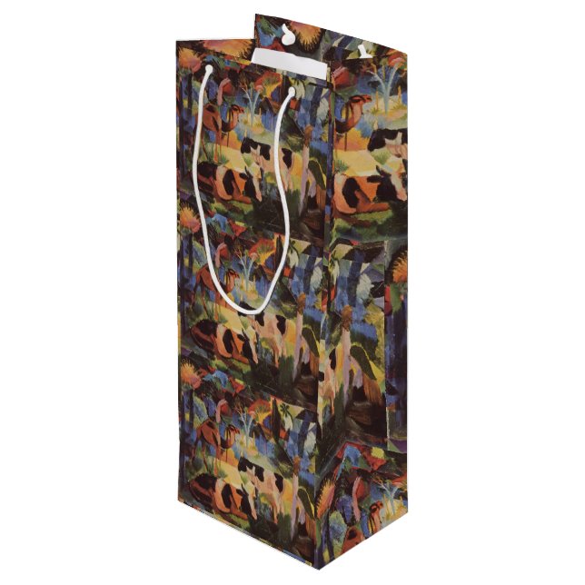 Bolsa Para Vino Paisaje de agosto de Macke con vacas y camello (Angulo reverso)