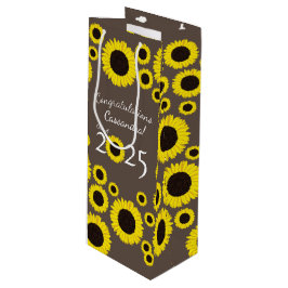 Bolsa Para Vino Partido de Graduación del País Sunflowers