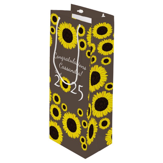Bolsa Para Vino Partido de Graduación del País Sunflowers (Angulo Anverso)