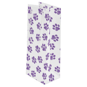 Bolsa Para Vino Pasta de perro, garras de perro, garras moradas