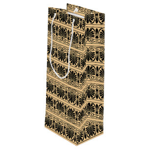 Bolsa Para Vino Patrón Árabe Mediterráneo Griego Marrón