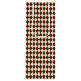 Bolsa Para Vino Patrón Argyle de Navidades clásicos