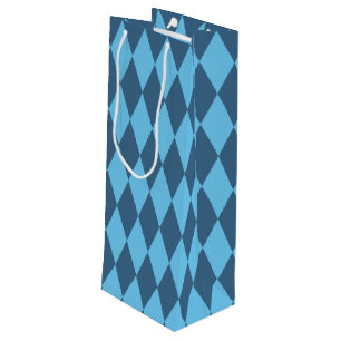 Bolsa Para Vino Patrón de bandera de bus azul de Baviera