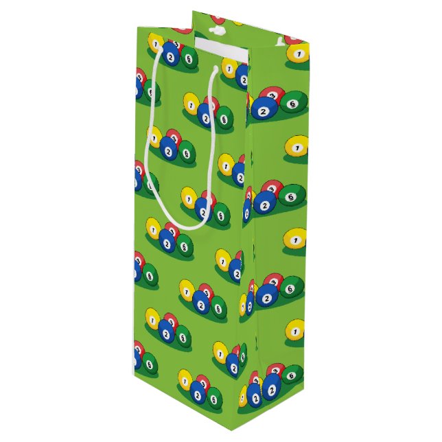 Bolsa Para Vino Patrón de bolas de billar de billar (Angulo Anverso)