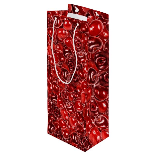 Bolsa Para Vino Patrón de cerezas dulces (Angulo reverso)