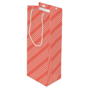 Bolsa Para Vino Patrón de cinco rayas de coral vivo