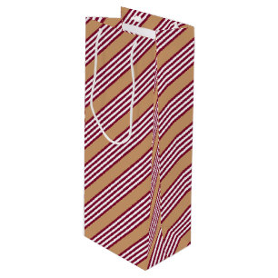 Bolsa Para Vino Patrón de cinco rayas rojo burdeos