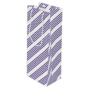 Bolsa Para Vino Patrón de cinco rayas ultravioleta y blanca