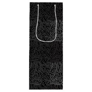 Bolsa Para Vino Patrón de circuito conectado b Negro GB