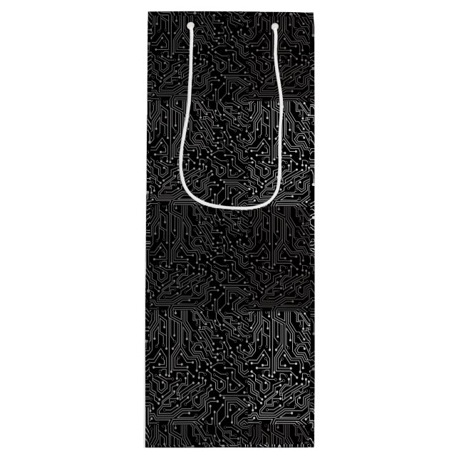 Bolsa Para Vino Patrón de circuito conectado b Negro GB (Anverso)