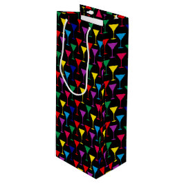 Bolsa Para Vino Patrón de cócteles Martini colorido