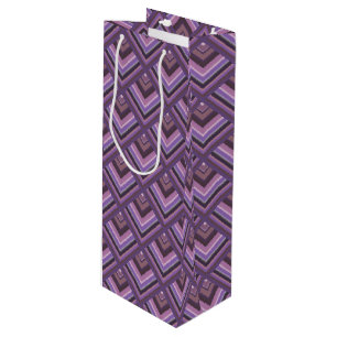 Bolsa Para Vino Patrón de escala de franjas malvas