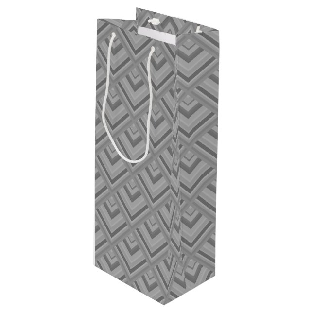 Bolsa Para Vino Patrón de escala gris (Angulo Anverso)