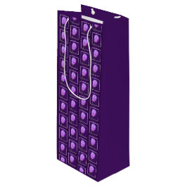 Bolsa Para Vino Patrón de floración de primavera rosada y púrpura