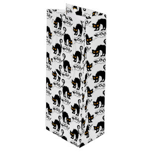 Bolsa Para Vino patrón de gato asustado