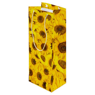 Bolsa Para Vino Patrón de girasoles