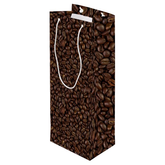 Bolsa Para Vino Patrón de habas de café (Angulo reverso)