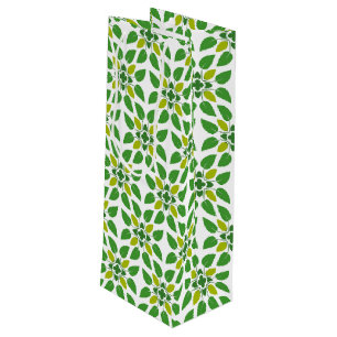 Bolsa Para Vino Patrón de hojas, patrón de hojas, hojas verdes