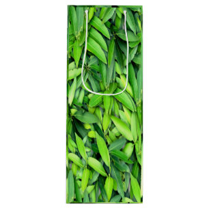 Bolsa Para Vino Patrón de hojas verdes frondosas - Naturaleza Botá