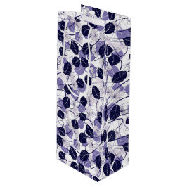 Bolsa Para Vino Patrón de Ilustracion Batik Purple y Vines