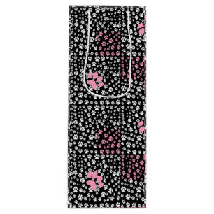Bolsa Para Vino Patrón de impresión 01.b Negro BG